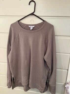 Athleta Women's Long-Sleeve Crewneck Pullover - Taupe